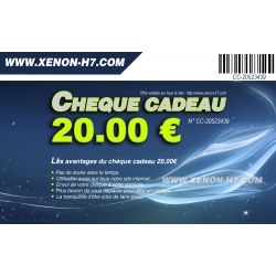 Chèque cadeau 20,00€ idée cadeau - www.xenon-h7.com