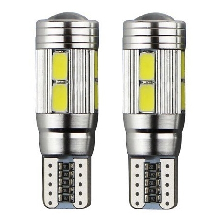 Veilleuses LED T10 W5W haut de gamme CANBUS 8W CREE - Blanc