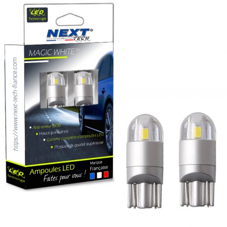 Ampoules T10 LED W5W Voiture - Auto - Moto - Blanc