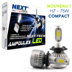 Ampoules H7 LED mini ventilées 75W blanc - Next-Tech®