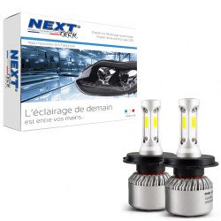 Kit ampoules LED H4 ventilés 75W blanc Next-Tech