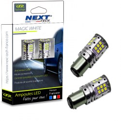 Ampoules LED P21/5W canbus ODB type BAY15D feux de jour - Blanc