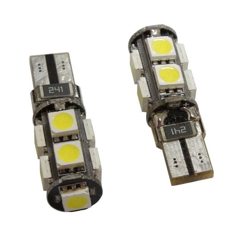 2 AMPOULES LED VEILLEUSE W5W T10 5 SMD 5050 BLANC XENON NEUF REF 