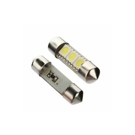 Veilleuses ampoules navette C3W à 3 Led CANBUS