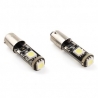 Ampoules veilleuses à LED BA9S / T4W SMD 1,5W - Blanc