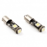 Ampoules veilleuses à LED BA9S / T4W SMD 1,5W - Blanc