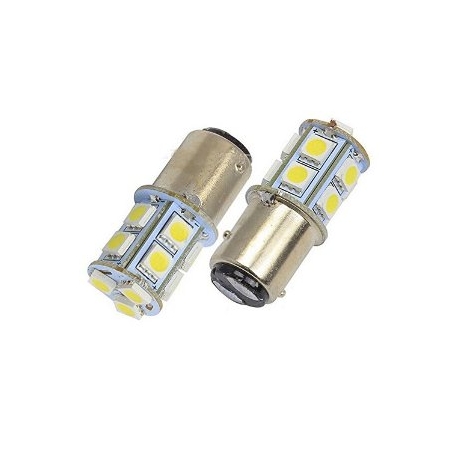 Ampoules P21/5W BAY15D 1157 à 13 LED Rouge