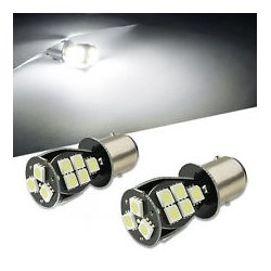 Ampoules P21/5W BAY15D 1157 à 18LED CANBUS Blanc