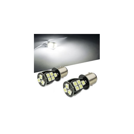 Ampoules P21/5W BAY15D 1157 à 18LED CANBUS Blanc