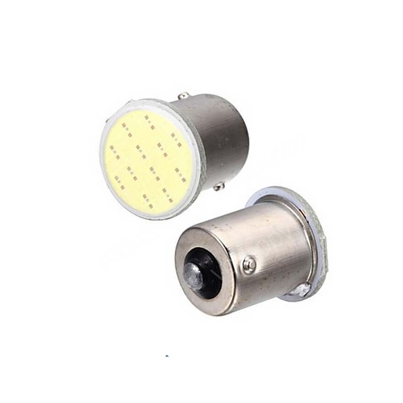 Ampoules P21W BA15S 1156 T25 à LED COB Orange - Vendus par paire